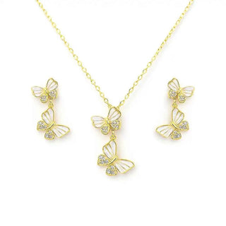Сребърен комплект - Gold Butterfly Grace