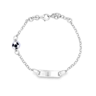 Детска сребърна гривна - Football