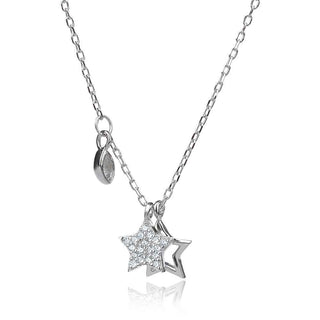сребърно колие със звездичка