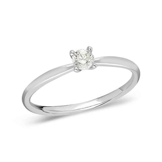 златен пръстен, диамант, бяло злато, годежен пръстен