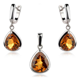 сребърен комплект със султанит