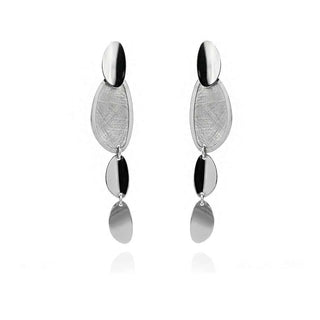 Сребърни обеци - Sculptural Flow