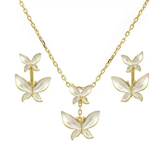Сребърен комплект - Soft Gold Butterfly