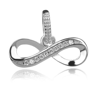 сребърен медальон безкрайност