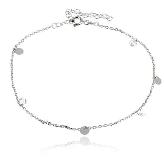 сребърна гривна за глезен