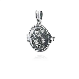 Сребърен медальон - Virgin Mary Locket