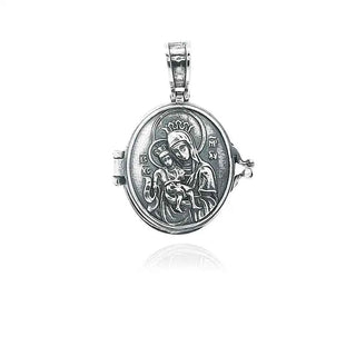 Сребърен медальон - Virgin Mary Locket