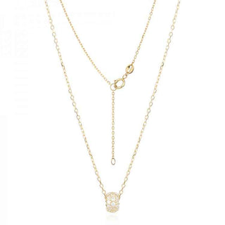 златно колие, без камък, топче,