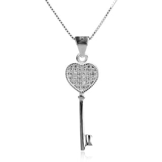 сребърен ключ сърце