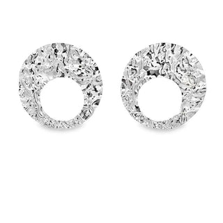 Сребърни обеци -  Luna Textura