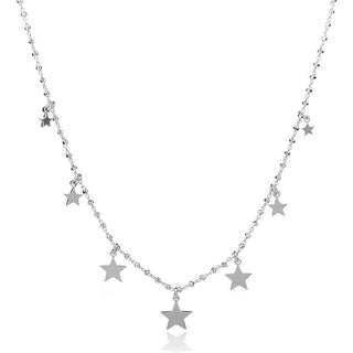 сребърно колие звезди, silver necklace stars