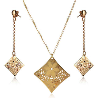 сребърен комплект с розова позлата