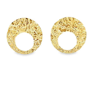 Сребърни обеци - Luna Textura YG