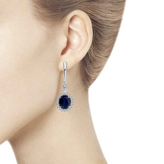 Сребърни обеци - Deep Blue