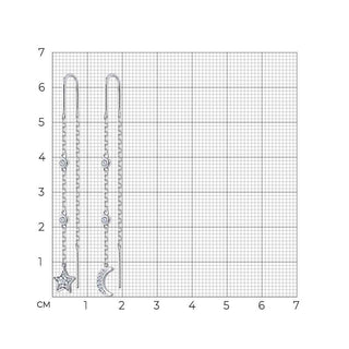 Сребърни обеци - Moon & star