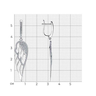 Сребърни обеци - Svoboda angel wings