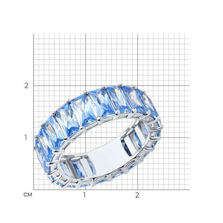 Сребърен пръстен - Vogue ring blue