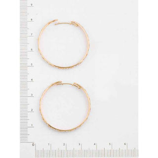 Сребърни обеци - Flower hoops RG