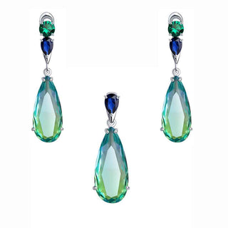 Сребърен комплект - Mediterranean blue sital