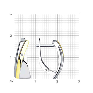 Сребърни обеци с брилянти- Minimalist chic