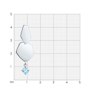 Сребърен медальон - Blue topaz cruise