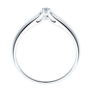 Сребърен пръстен с брилянт - 0.030ct