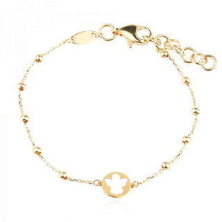 златна гривна , седеф, ангел