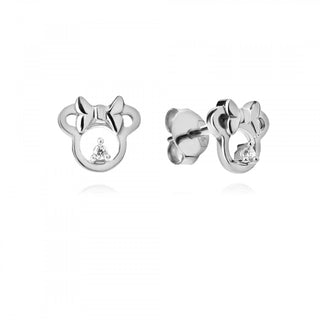 златни обеци, цирконий, Mickey,подходящи за дете, бяло злато