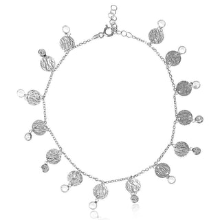 сребърна гривна за глезен