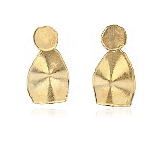 сребърни обеци, жълта позлата, висящи обеци, без камък