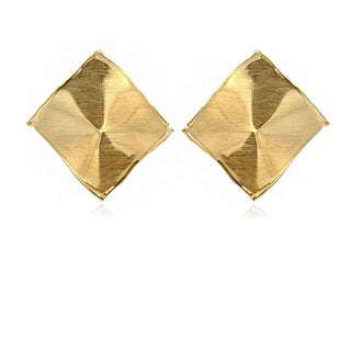 сребърни обеци, жълта позлата, без камък