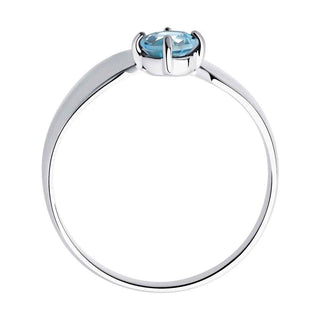 Сребърен пръстен - Blue topaz cruise