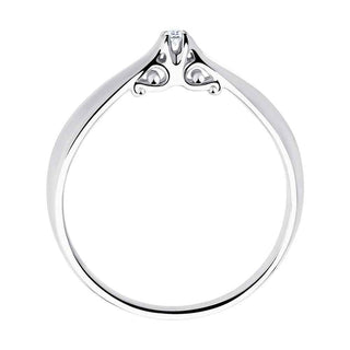 Сребърен пръстен с брилянт - 0.020ct