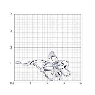Сребърна брошка - Precious flower