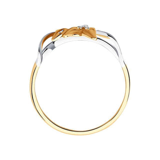 Златен пръстен - Dia Gold flower