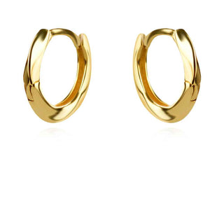 сребърни обеци, без камък, жълта позлата, обеци халки