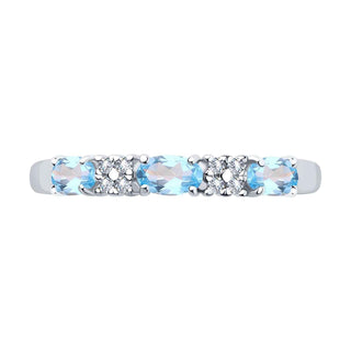 Сребърен пръстен - Blue topaz Aula