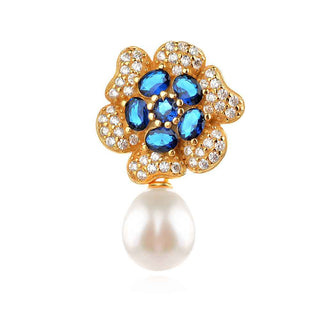 Сребърен комплект - Blue petals