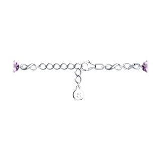 Сребърна гривна - Topaz and amethyst