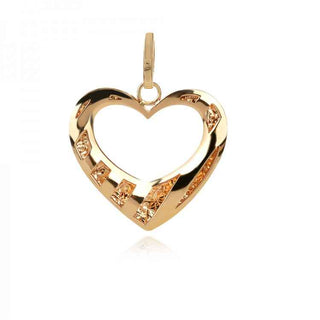 златен медальон, сърце