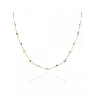 златно колие, без камък, бяло жълто и розово злато