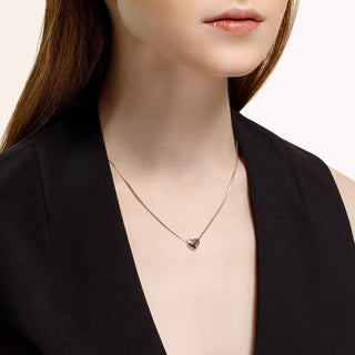 Сребърно колие с брилянт - Love