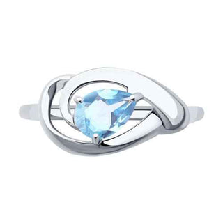 Сребърен пръстен - Blue topaz Joy