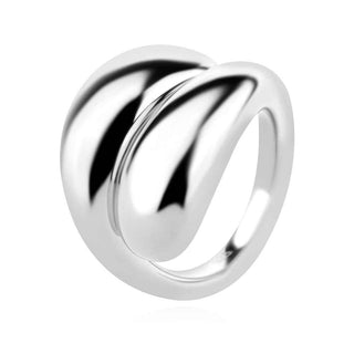 сребърен пръстен, без камък, родиево покритие