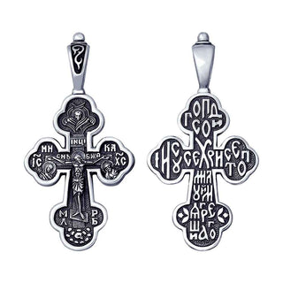 сребърен кръст, без камък, оксидирано сребро, sokolov,