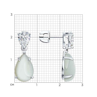 Сребърни обеци - MOON STONE FAIRY