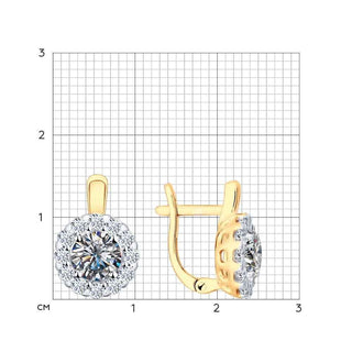 Сребърни обеци - AVA RG CZ SWAROVSKI
