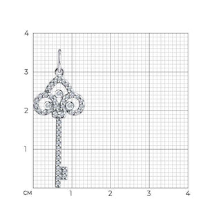 Сребърен медальон - Key for happiness