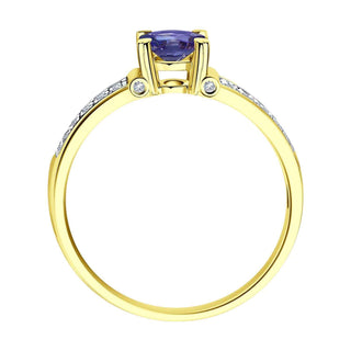 Златен пръстен - Dia Tanzanite
