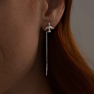 Сребърни обеци - Airplanes